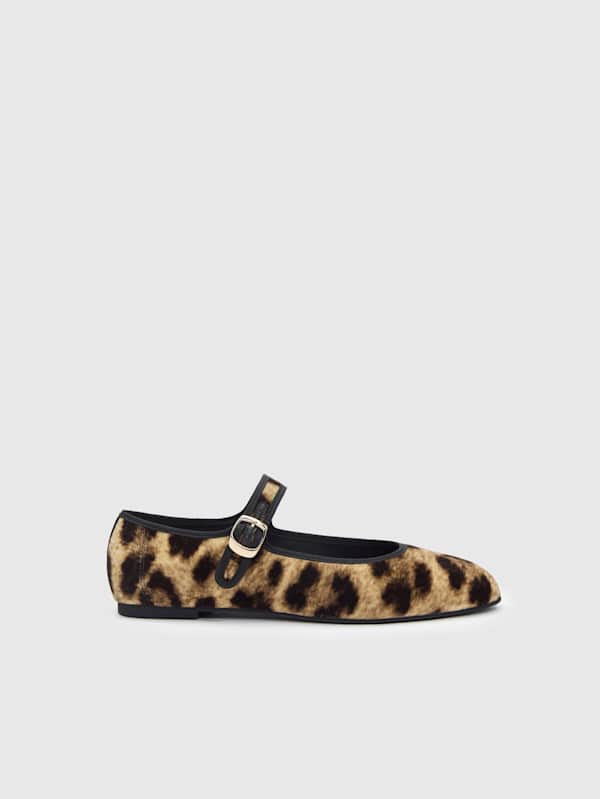 Tilly Ballet Flat - Leopard Velvet